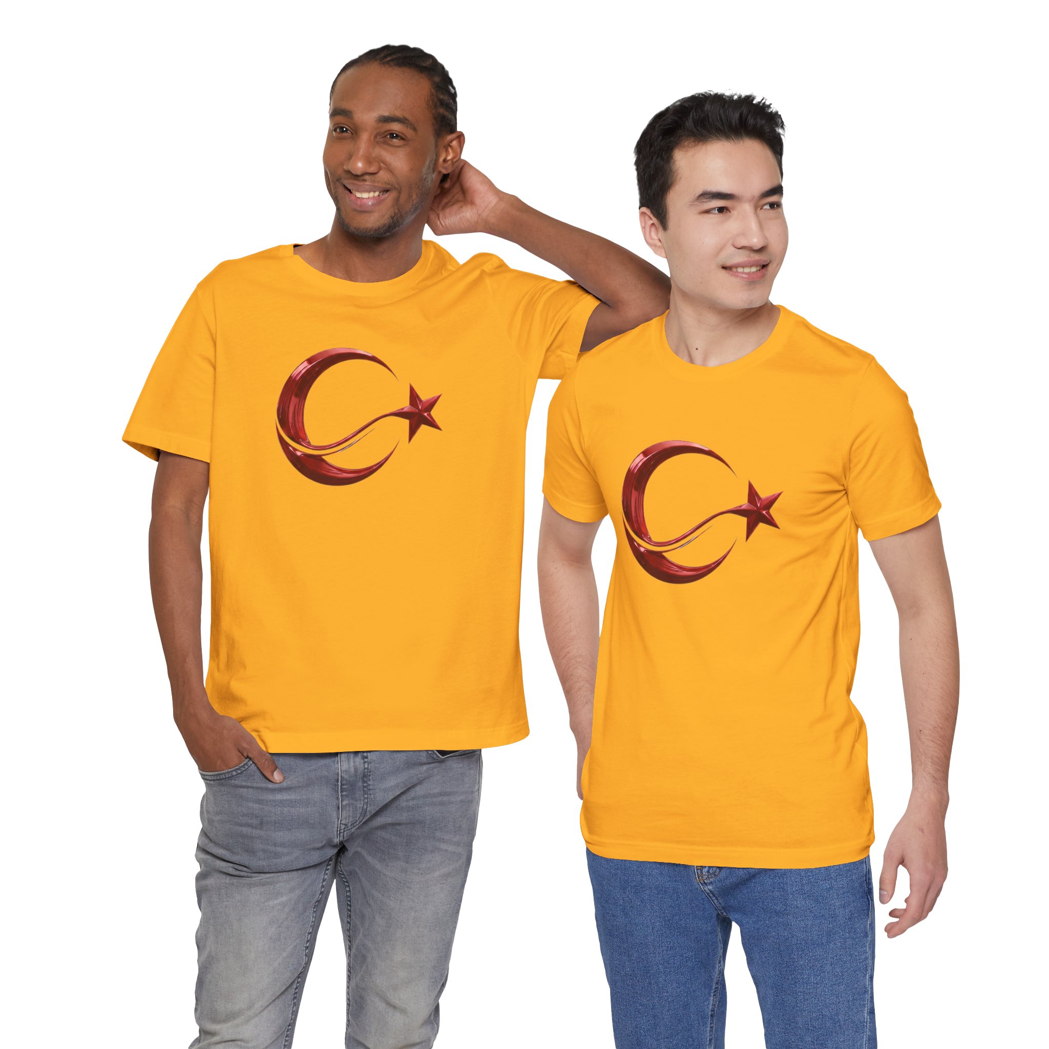 Modern Turkish Flag Red Chrome Emblem T-Shirt - Image 15