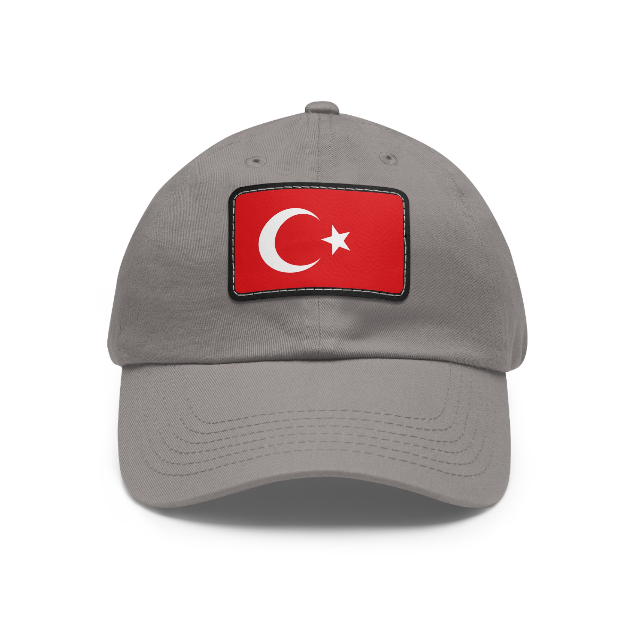 Turkish Flag Leather Patch Baseball Cap