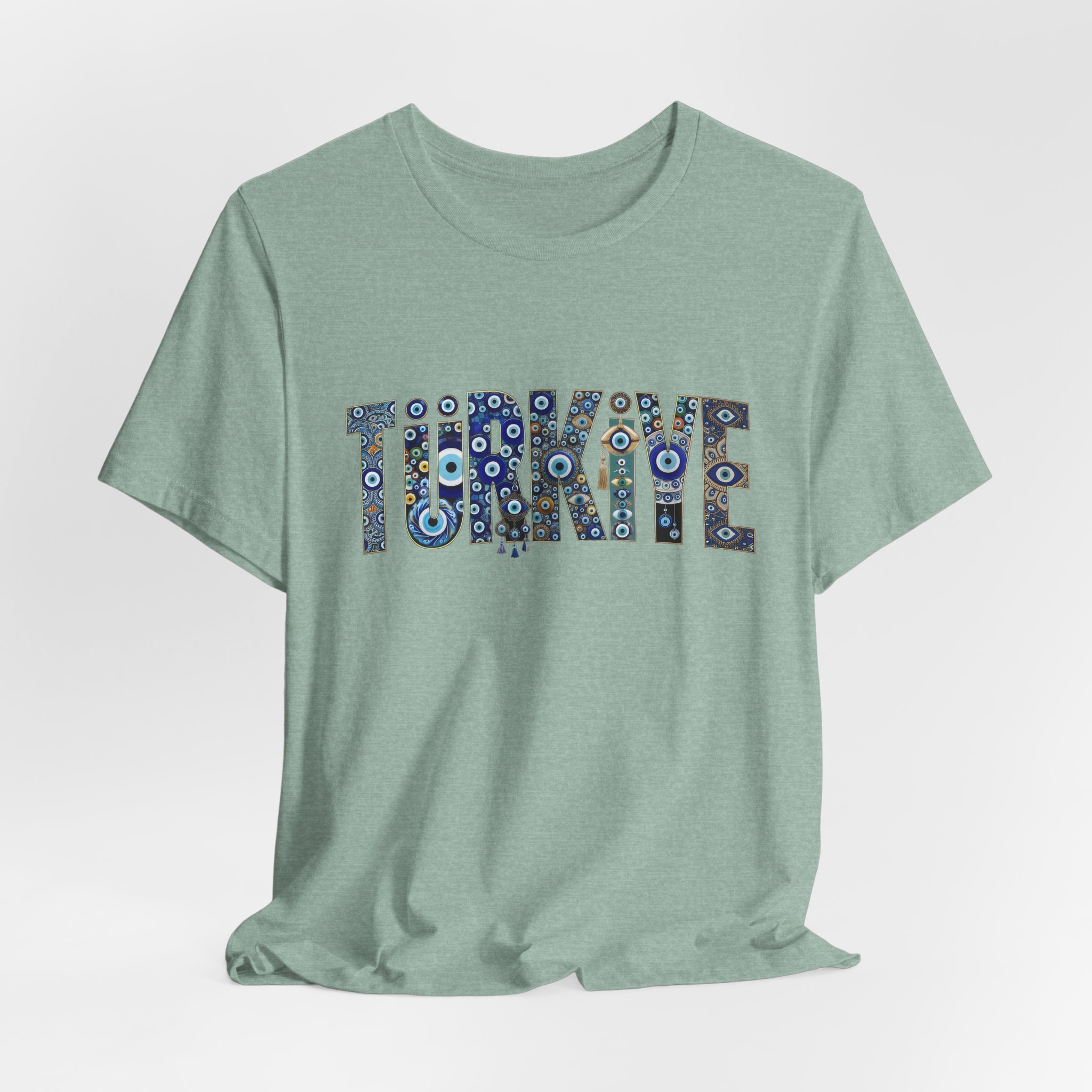 Turkiye Nazar Graphic T-shirt | Turkish Evil Eye Talisman Art - Image 36