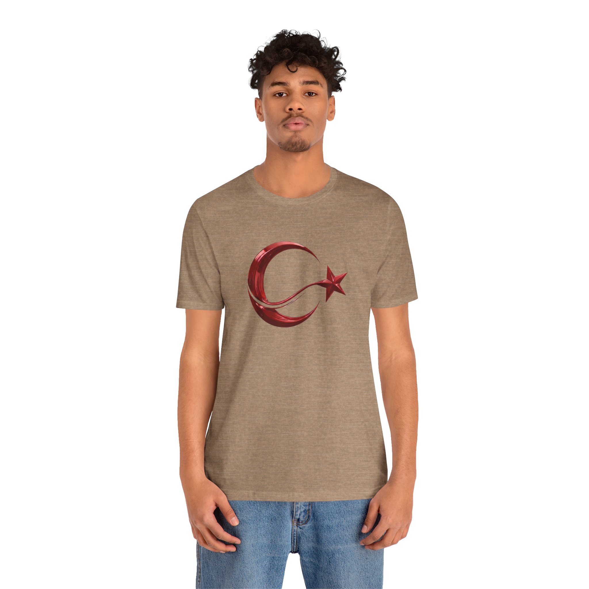 Modern Turkish Flag Red Chrome Emblem T-Shirt - Image 20