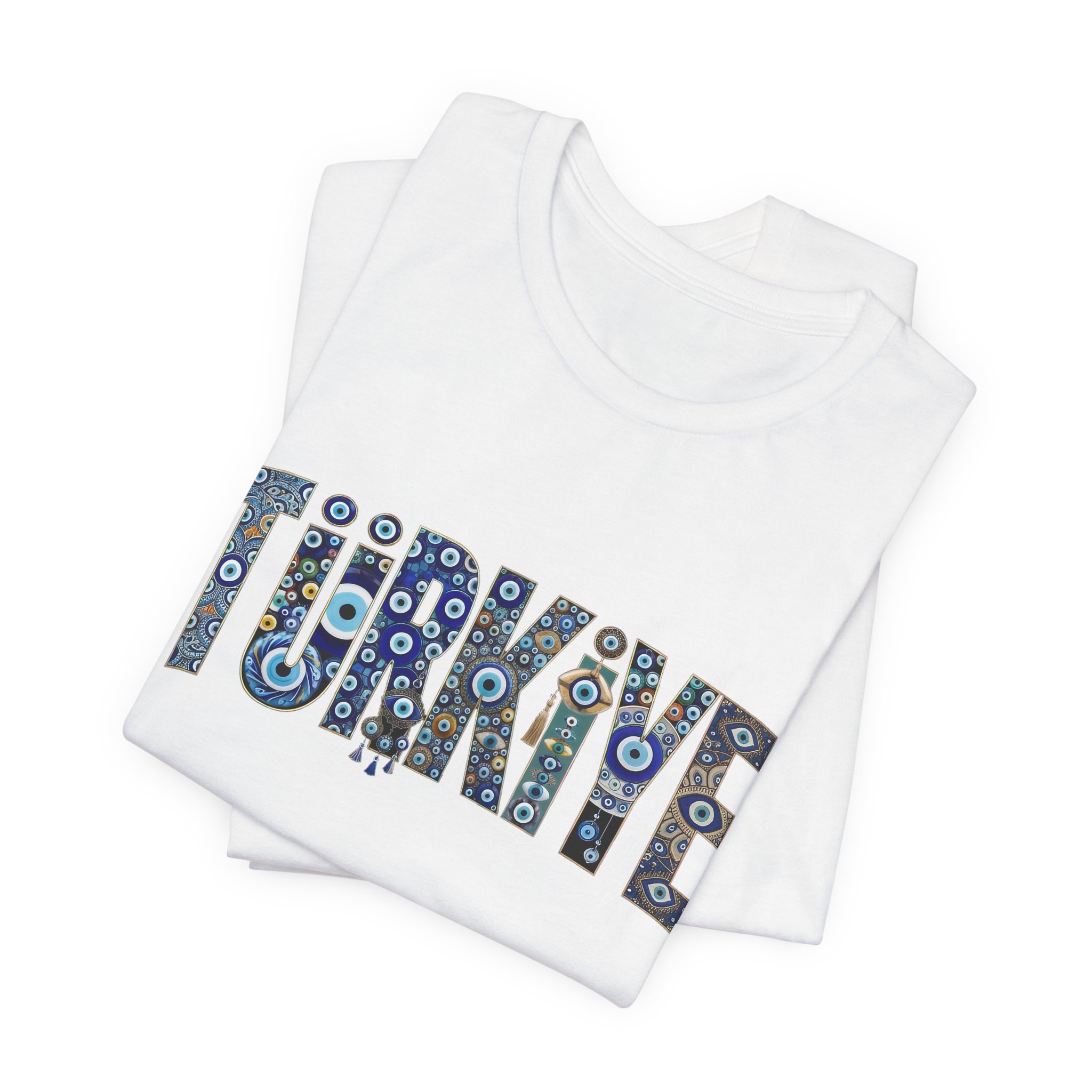 Turkiye Nazar Graphic T-shirt | Turkish Evil Eye Talisman Art - Image 7