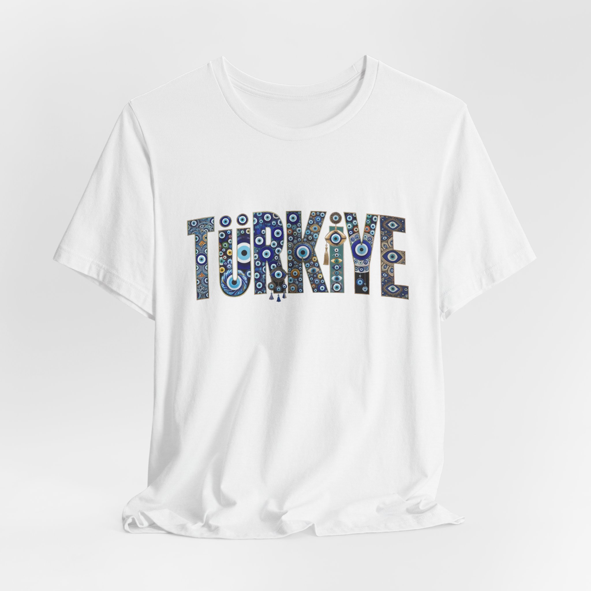 Turkiye Nazar Graphic T-shirt | Turkish Evil Eye Talisman Art - Image 8