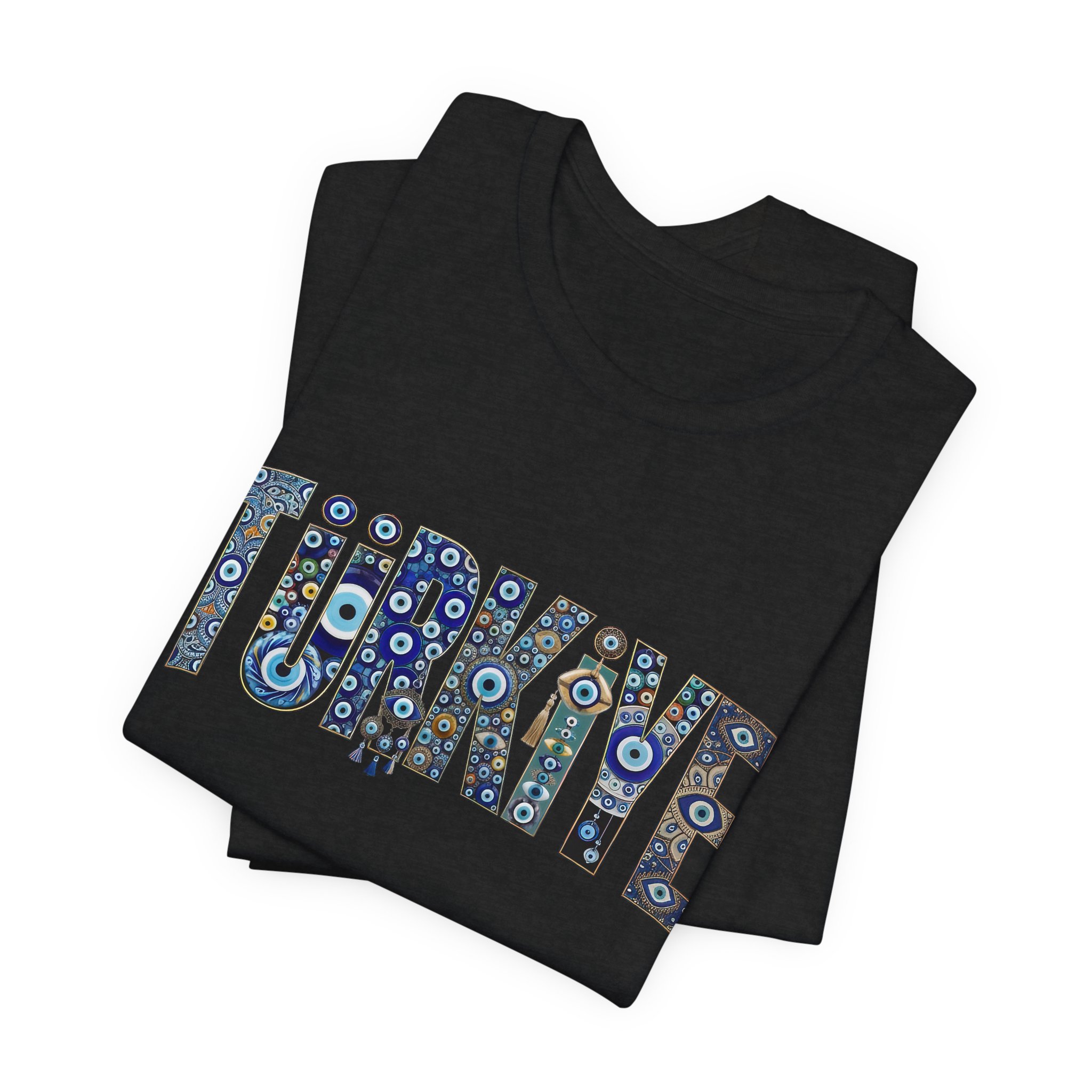 Turkiye Nazar Graphic T-shirt | Turkish Evil Eye Talisman Art - Image 15