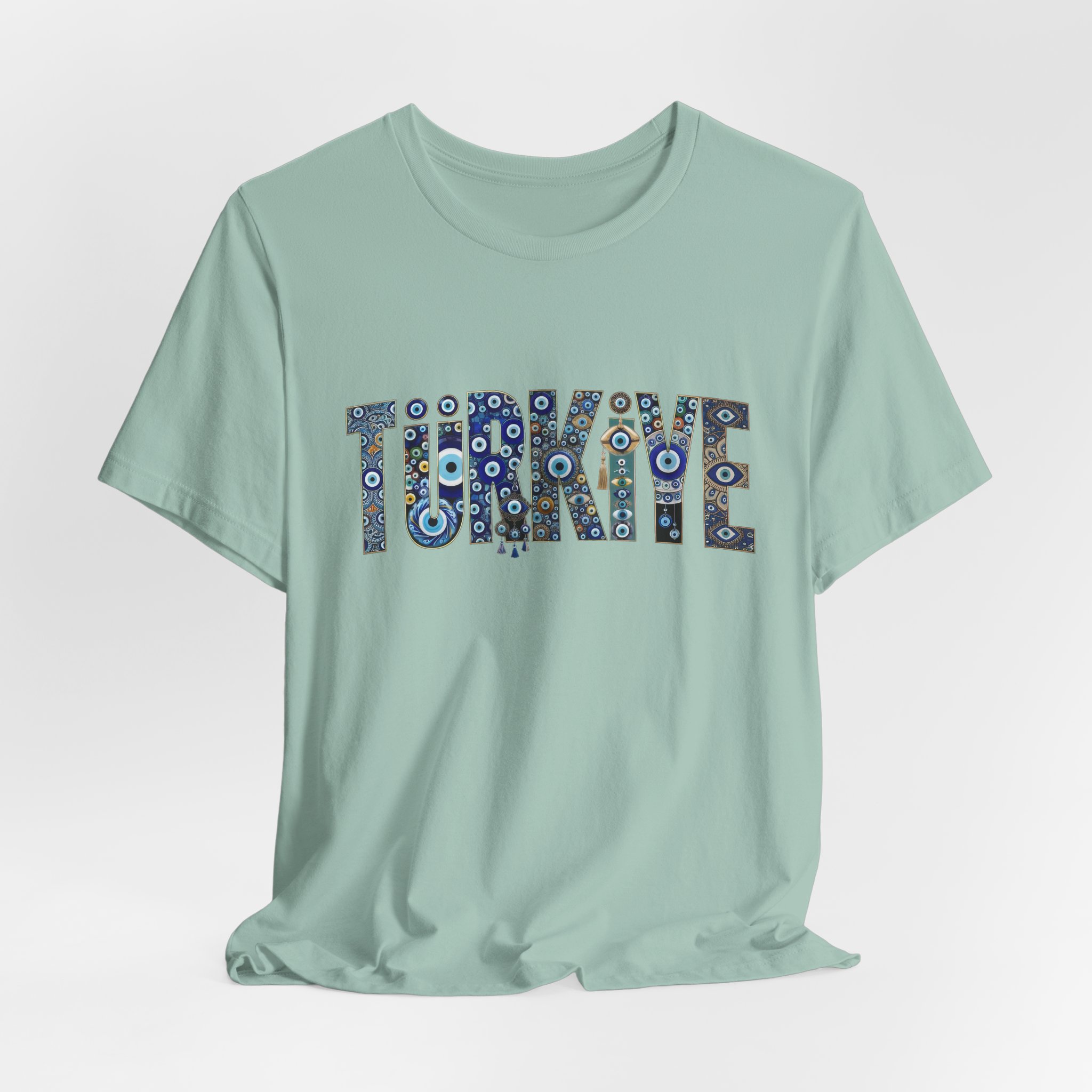 Turkiye Nazar Graphic T-shirt | Turkish Evil Eye Talisman Art - Image 4