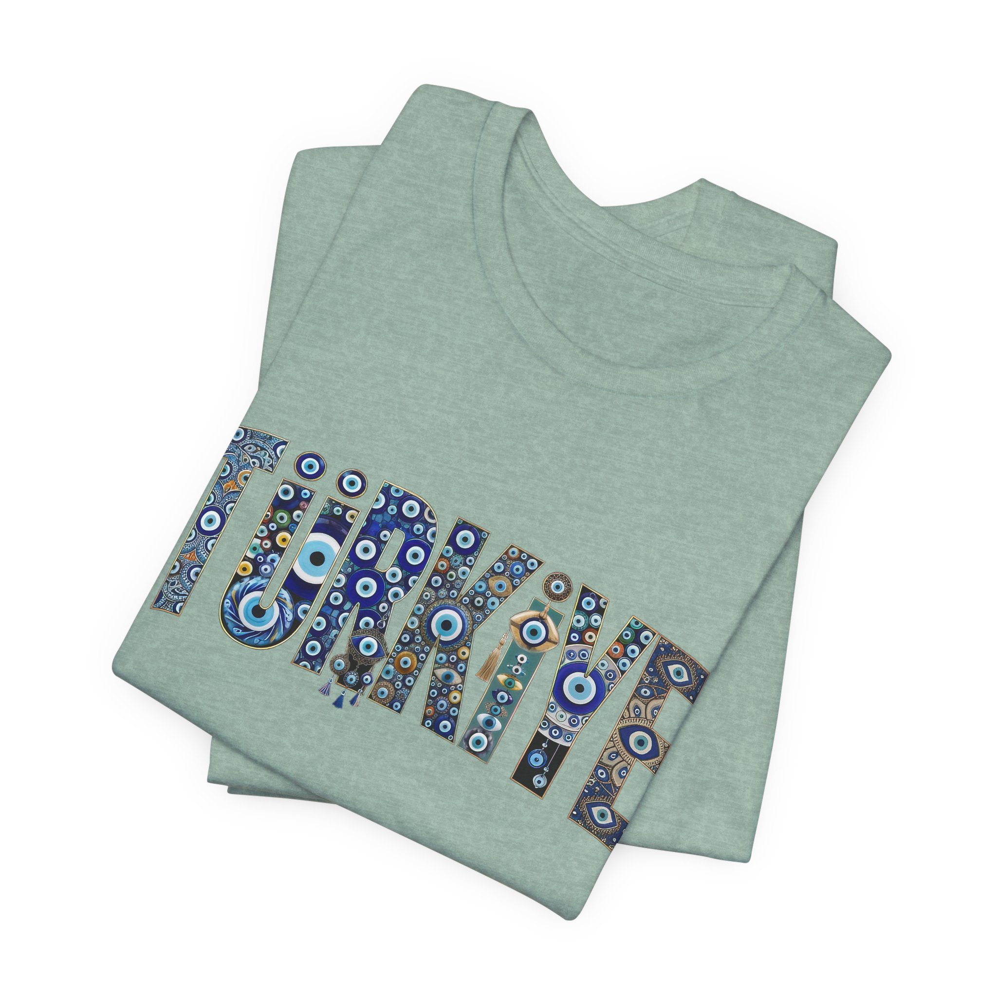 Turkiye Nazar Graphic T-shirt | Turkish Evil Eye Talisman Art - Image 35