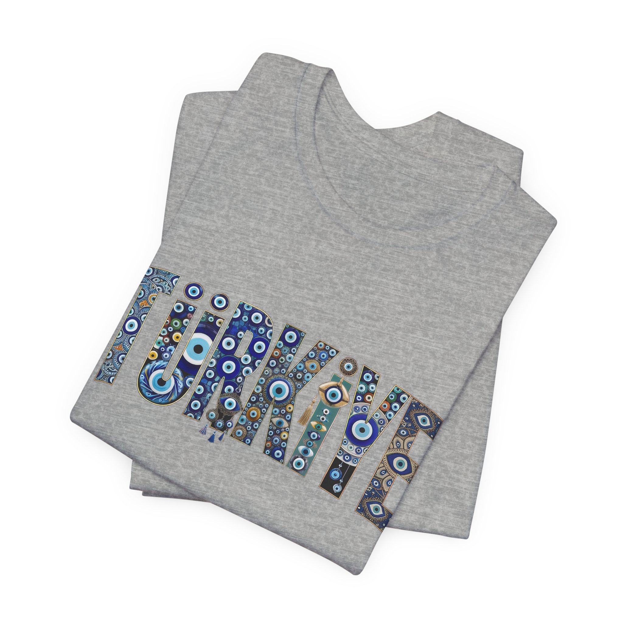Turkiye Nazar Graphic T-shirt | Turkish Evil Eye Talisman Art - Image 47