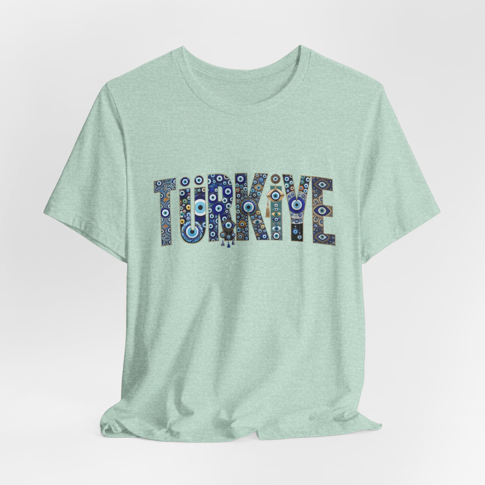 Turkiye Nazar Graphic T-shirt | Turkish Evil Eye Talisman Art - Image 32