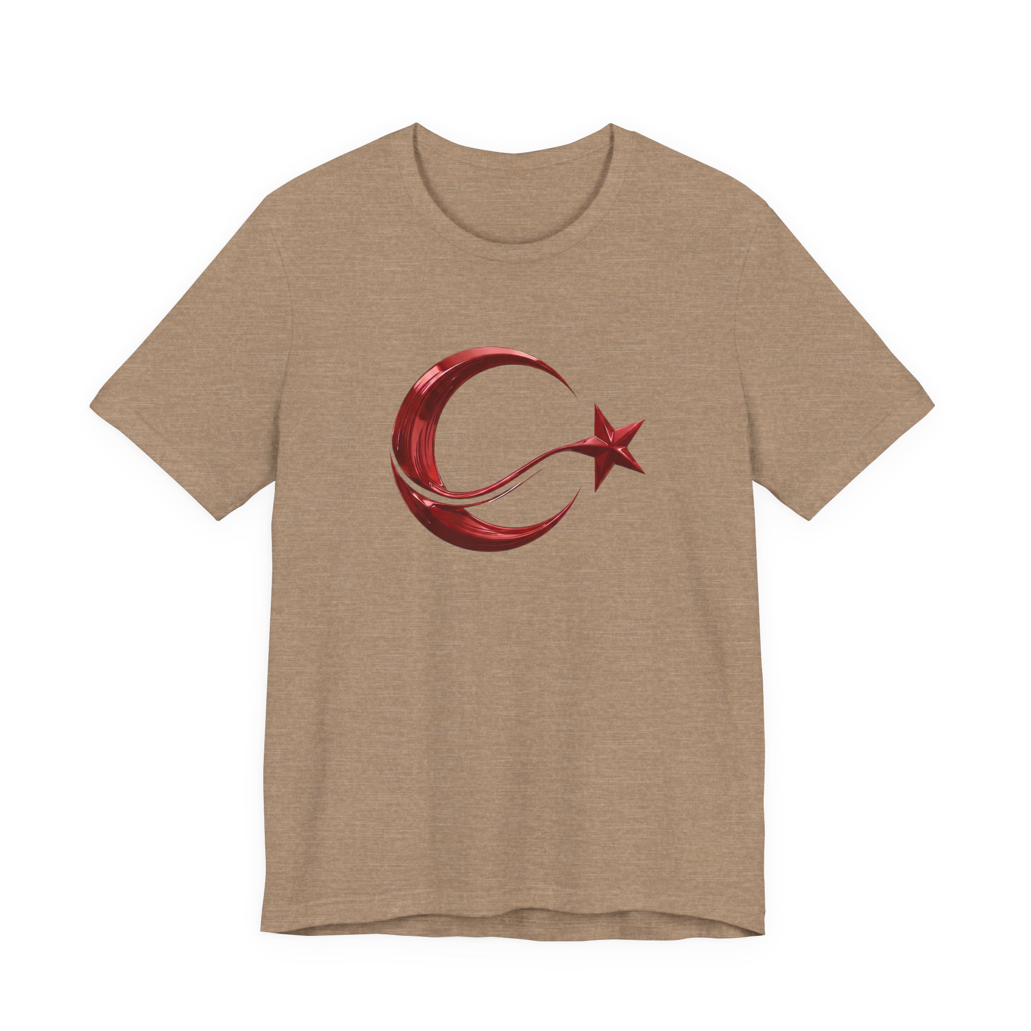 Modern Turkish Flag Red Chrome Emblem T-Shirt - Image 19