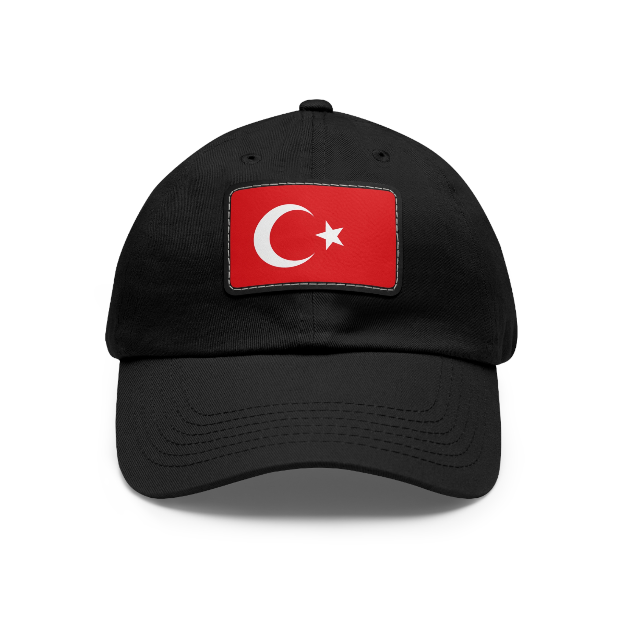 Turkish Flag Leather Patch Baseball Cap - Image 3