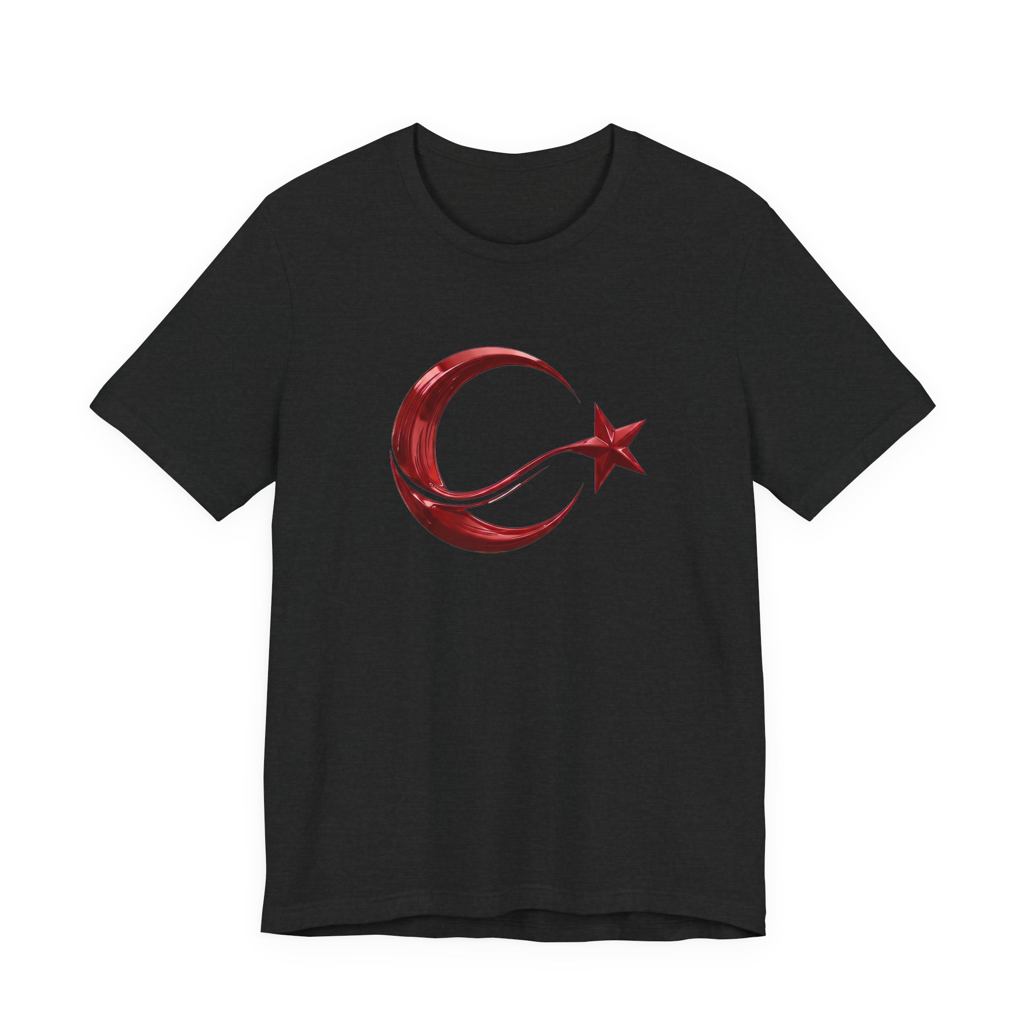 Modern Turkish Flag Red Chrome Emblem T-Shirt - Image 10