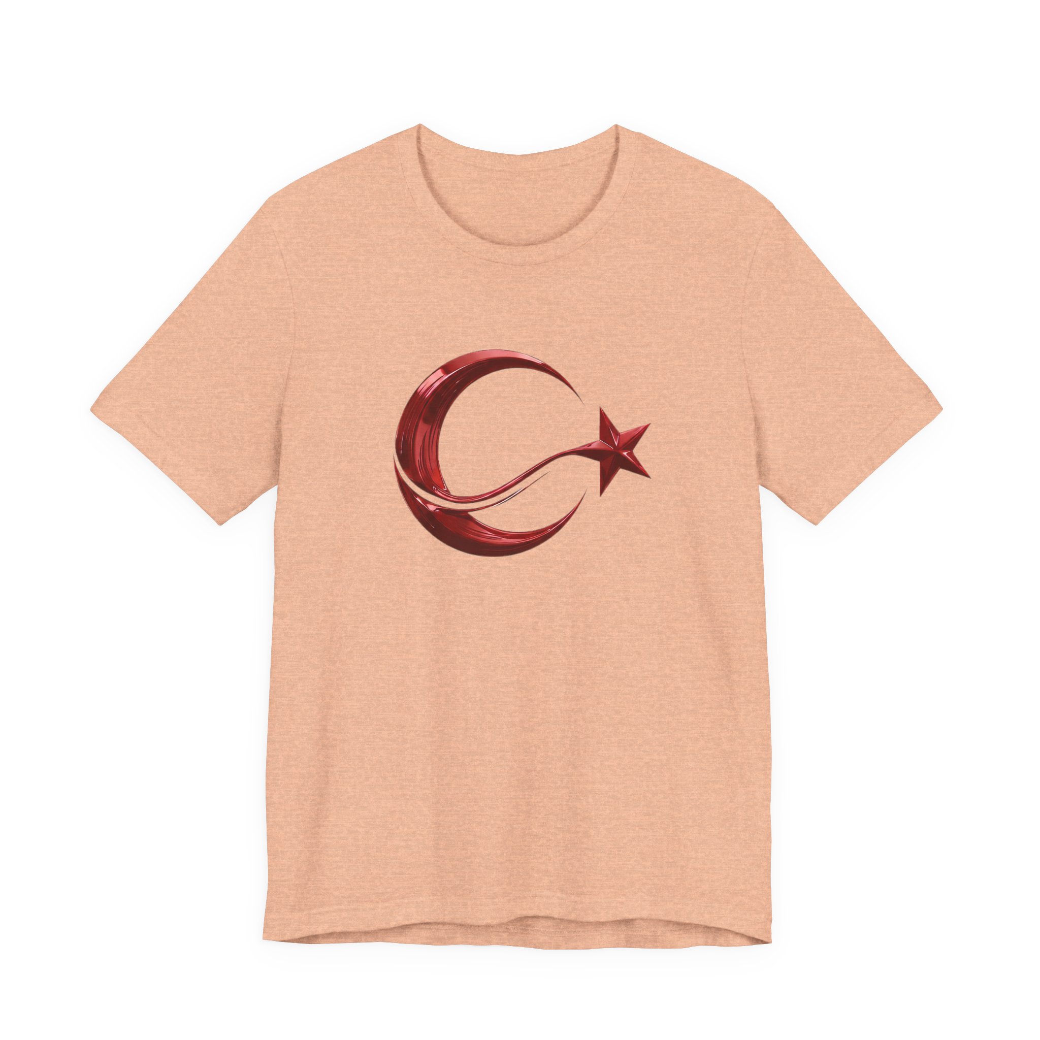 Modern Turkish Flag Red Chrome Emblem T-Shirt - Image 12