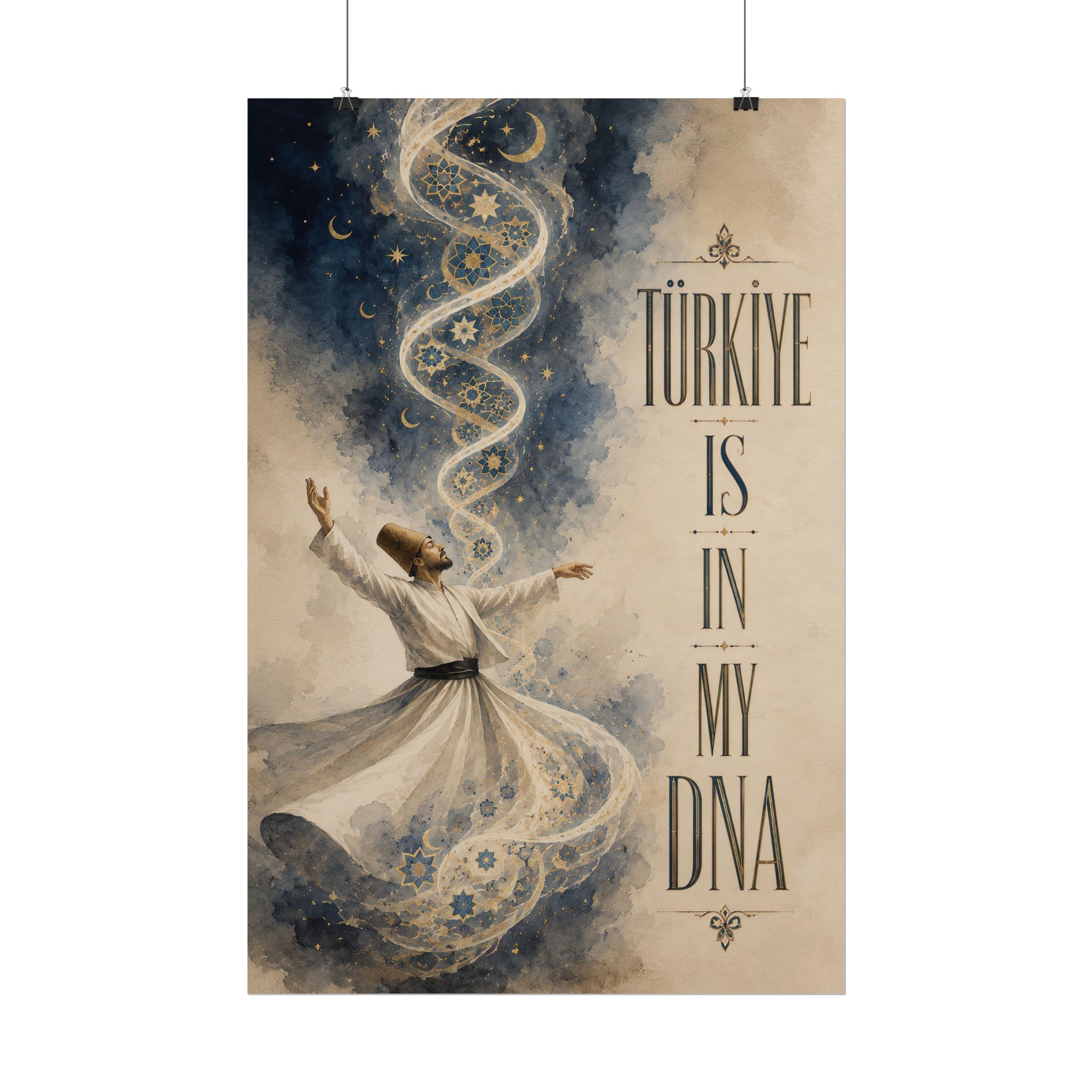 Turkiye Is In My DNA Poster – Whirling Dervish & Mystic Celestial Art Print - Image 6