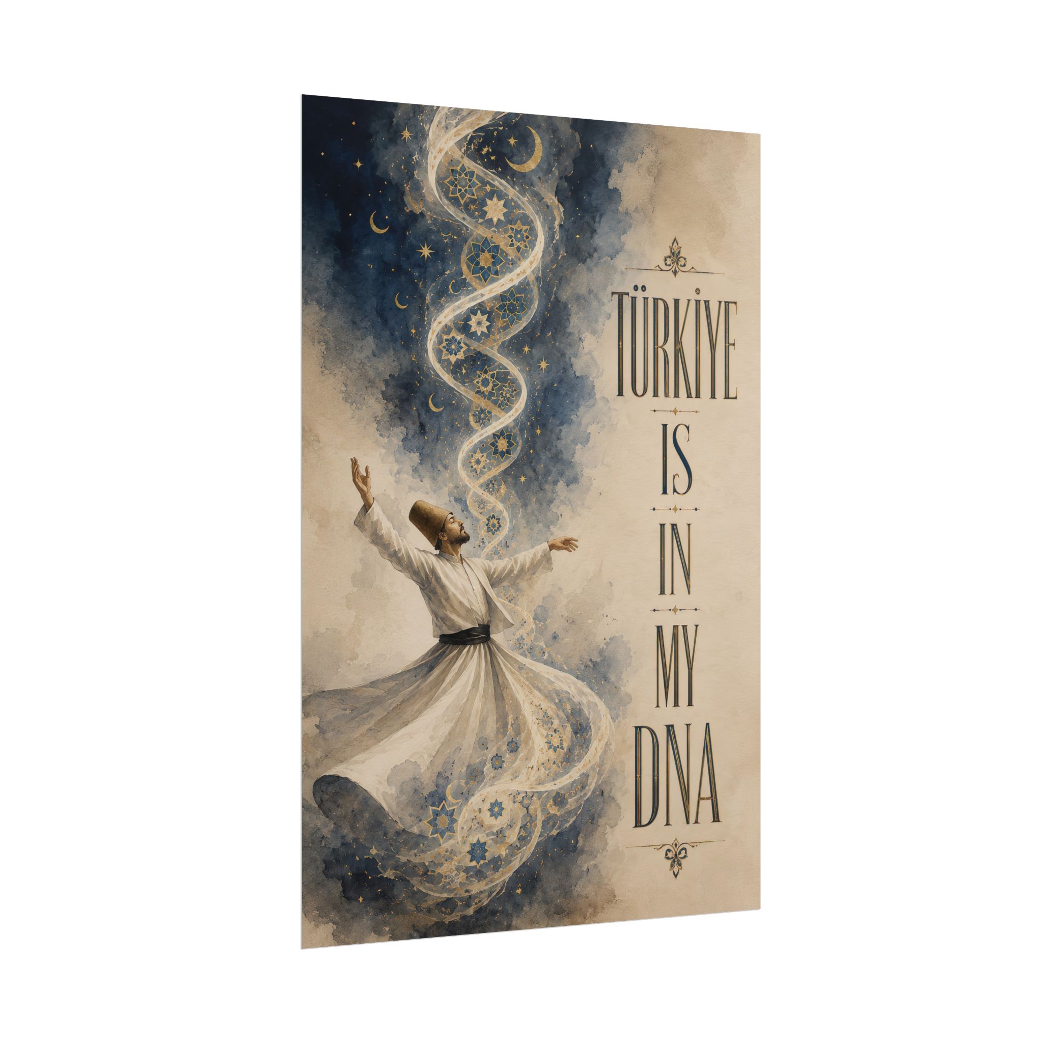 Turkiye Is In My DNA Poster – Whirling Dervish & Mystic Celestial Art Print - Image 4