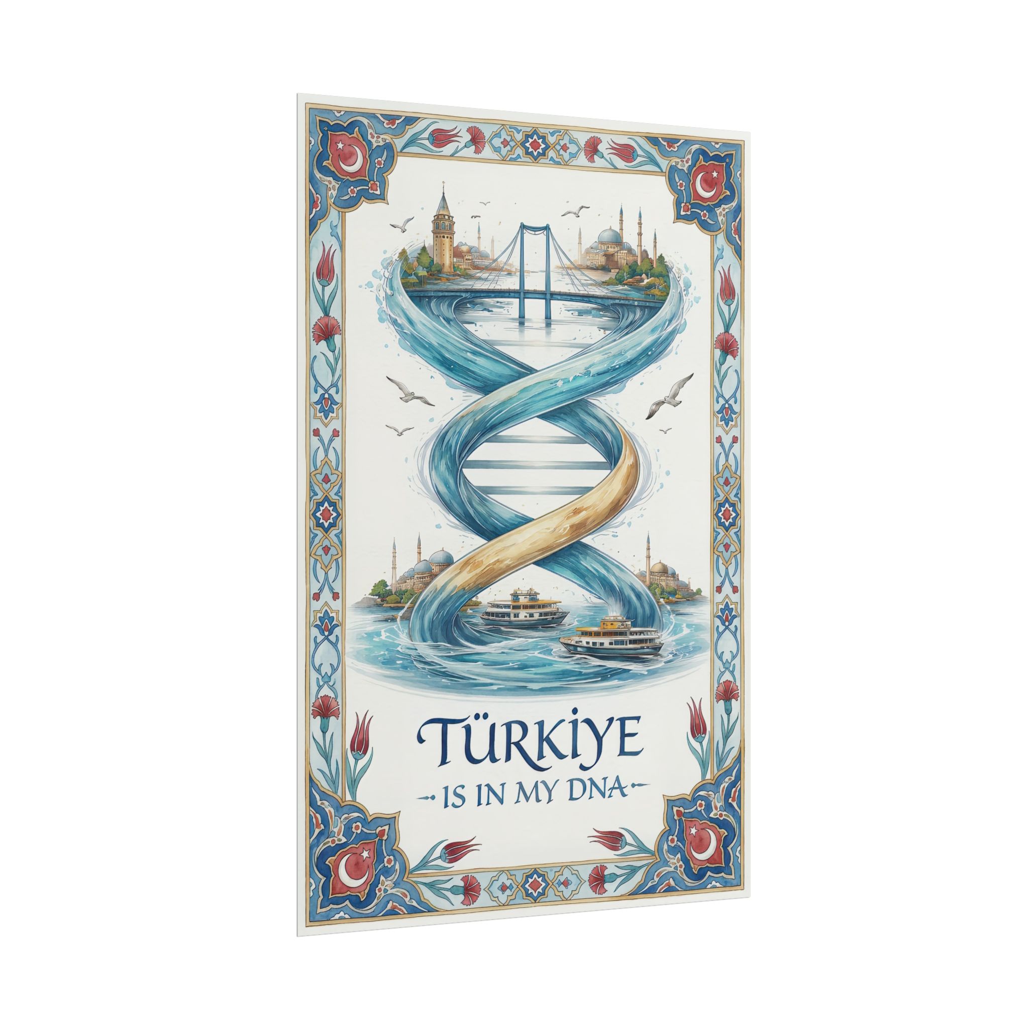 Turkiye Is In My DNA Poster – Bosphorus Bridge & Istanbul Waterway Art Print - Image 4